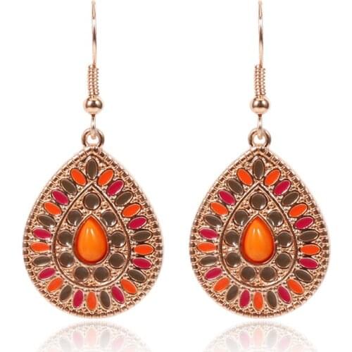 Simple Vintage Sector Earrings Women Earrings Boho Ethnic Party Sector Drop Dangle Earrings Jewelry