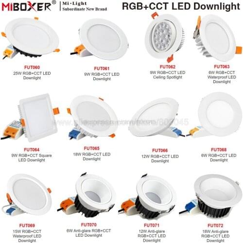Milight 6W 9W 12W 15W 18W 25W RGB+CCT LED Downlight Ceiling Spotlight AC110V 220V FUT060 061 062 063 064 065 066 068 069