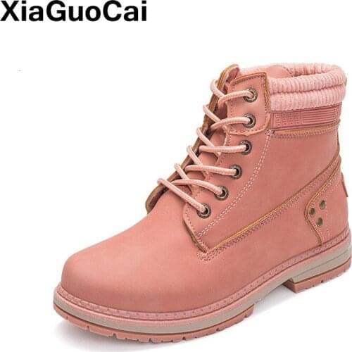 Winter Warm Woman Ankle Boots Lace Up Round Toe Female Snow Boots With Fur High Quality Classic Womens Footwear Plus Size