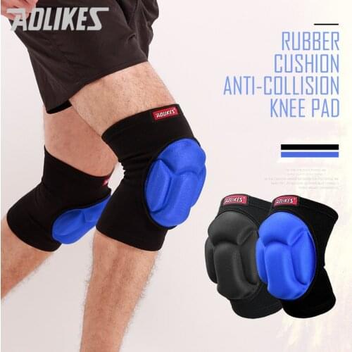 1 Pair Outdoor Sport Fitness Knee Pads Basketball Sponge Paded Kneecap Support Patella Guards Shock Absorption Gym Protector Men