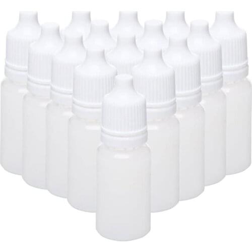 100PCS 15Ml Empty Plastic Squeezable Dropper Bottles Eye Liquid Dropper Refillable Bottles