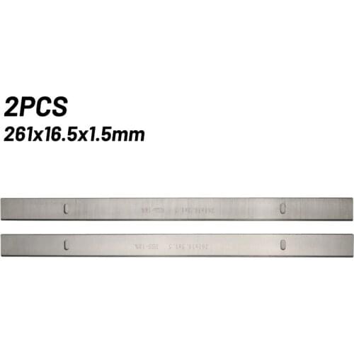 2pcs HSS Planer Blades 261x16.5x1.5mm Woodwork Single Edged For 261mm Scheppach HMS1070 Thicknesser JET JPT-10B Planer Replace