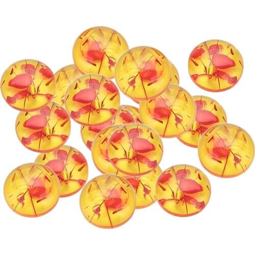 20Pcs Flatback Half Round Resin Cabochons Imitation Amber Beads For DIY Phone Case Decor, Scrapbooking Embellishment (8mm, 10mm)