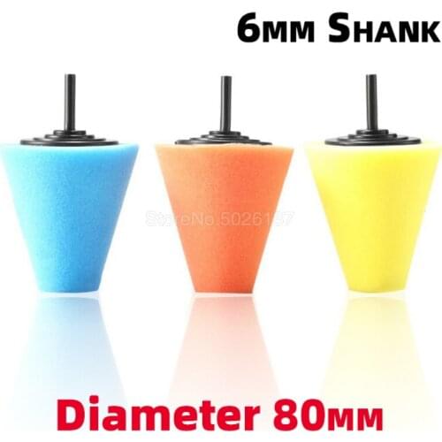 80MM Auto Wheel Polishing Sponge Used For Electric Drill Burnishing Ball Cone Car Hub Buffing Popular Tool