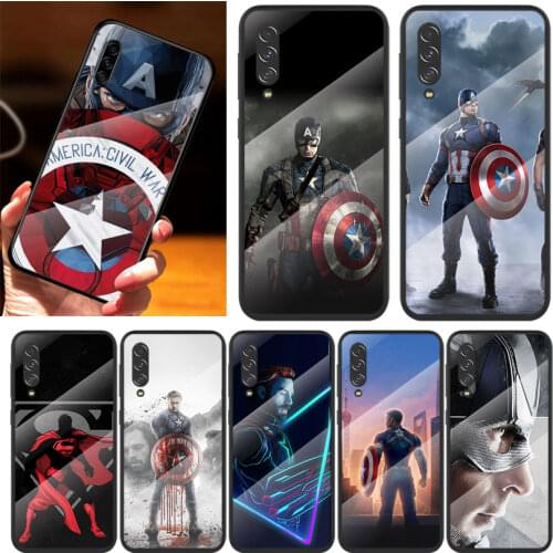 Marvel Capatian Hot Style For Samsung Note 20 10 9 8 Ultra Lite Plus 5G A70 A50 A40 A30 A20 A10 Tempered Glass Phone Case