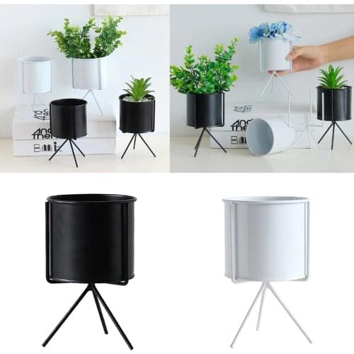 Iron Plant Flower Pot Stand Home Outdoor Garden Patio Lawn Decor Flowerpot Container Case