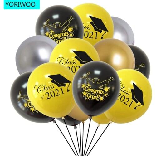 Congrats Latex Balloon Confetti Graduation 2021 Congratulations Graduation Party Decoration Adult Happy Birthday Balloons Air