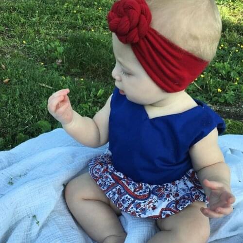 Baby Tie Knot Headband Knitted Cotton Children Girls Hair Band Toddler Turban Headband Summer Style Headwear bandeau bebe