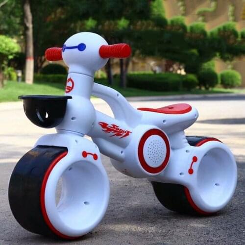 Baby Balance Bike Children LED Light Music Walker Toddler Bicycle Childrens Push Scooter Outdoor Ride on Toys Kids Gift