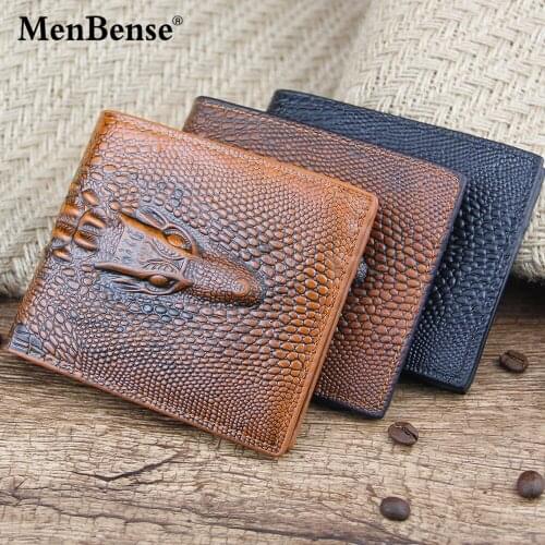 Wallets for Men Luxury New Fashion Classic Crocodile Grain Short Money Bag Purses Designer Small Business Bill Clip Coin Purse