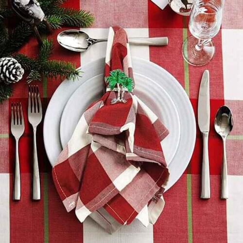 MLGB 12 Pcs Coconut Tree Napkin Rings Napkin Rings Holders Green Plant Serviette Holders for Party Wedding Dinner Table Decor