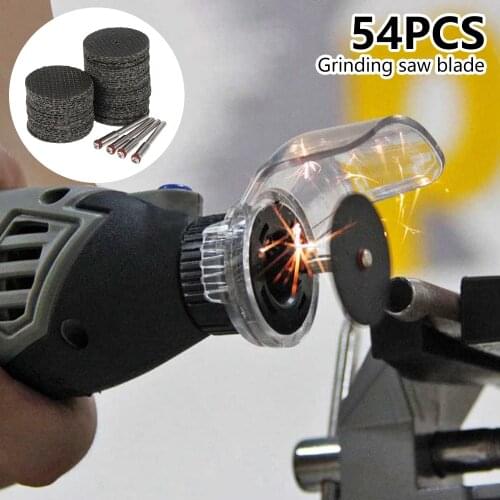 54PCS Mini Cutting Disc Kit HSS Saw Blade Diamond Saw Blade Resin Cut Off Wheel for Rotary Tool Circular Cutting Saw Blade