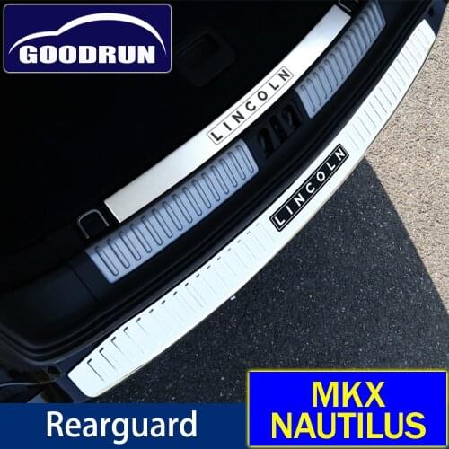 For Lincoln MKX NAUTILUS Tread Pedal Trim Guard Threshold Cover Bumper Protector Car Rear Trunk Door Sill