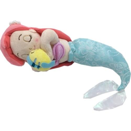 New Original Disney The Little Mermaid Ariel Sleeping Princess Plush Dolls 35cm A Christmas Present For Children