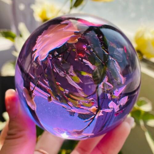 New Arrival!!!Natural Purple Melting Stone Crystal Sphere Great For Meditation Home Decoration Chakra Reiki Stone