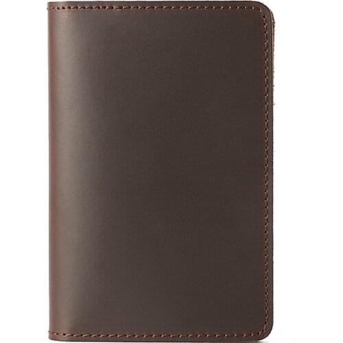Real Cow Genuine Leather Passport Cover Solid Credit Card Holder Vintage Men Women Case Business Unisex Travel Wallet