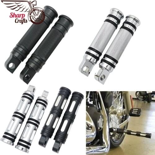 Motorcycle Foot Pegs Footrests Pedal Pad CNC For Harley Softail FXST Fat Boy FLSTF Dyna Heritage FLST FLSTC FXSTC Night Train