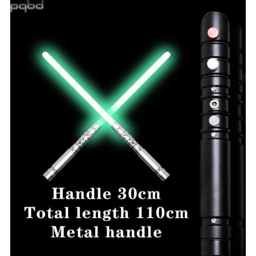 Pqbd Plus Lightsaber RGB Luminous Sound Effect Force Laser Sword Cosplay luminous lamp flashlight kids