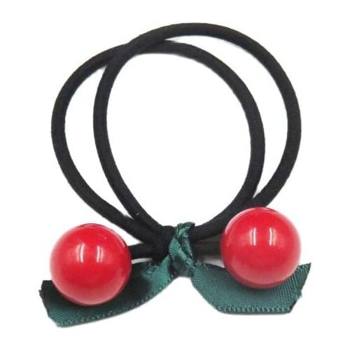 1PCS 2Red Balls Elastic Hair Bands For Girls Bohemian Headband Scrunchy Korean Fashion Kids Hair Accessories For Women 2018