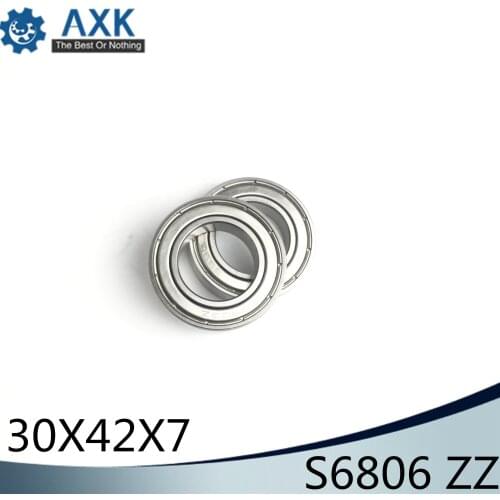 S6806ZZ Bearing 30*42*7 mm ( 5PCS ) ABEC-1 S6806 Z ZZ S 6806 440C Stainless Steel S6806Z Ball Bearings