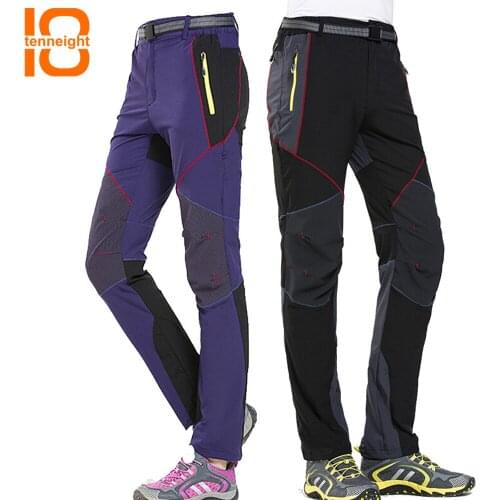 TENNEIGHT New Autumn Hiking Pants men Outdoor Sport quick-drying pants women Mountain climbing Thousers Camping Trekking Fishing