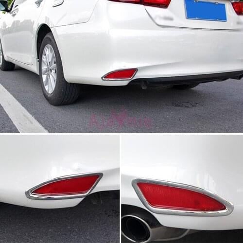 Rear Reflector Fog Light Lamp Cover Sticker Decoration Trim 2015 2016 2017 Chrome Car Styling For Toyota Camry Accessories