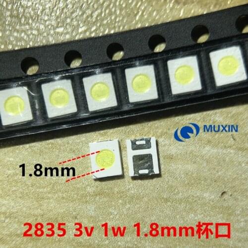 1.8MM DOUBLE CHIPS LED Backlight 1210 3528 2835 1W 3V 100LM Cool white LCD Backlight for TV TV Application 1000PCS 1.8mm 500pcs