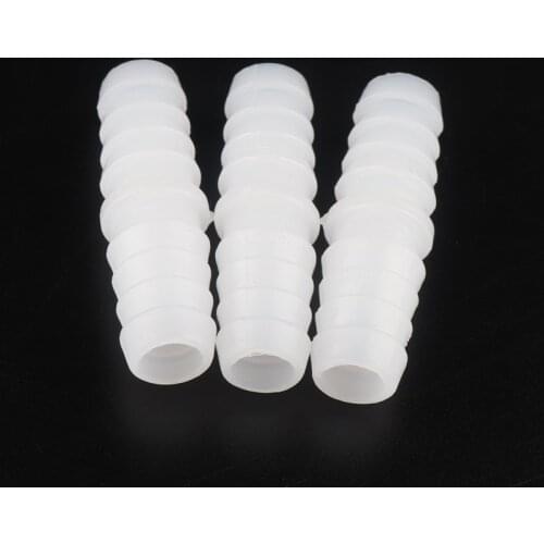 10Pcs 1.6~6.4mm PP Plastic Equal Straight Connector Garden Irrigation Pipe Jiont Aquarium Air Pump Aerator Hose Pagoda Joints