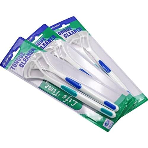 2pcs/Pack Tongue Brush Tongue Cleaner Scraper Cleaning Tools Dental Oral Care Clean Dental Care Tongue Clean Tool