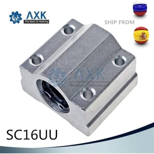 4pcs/lot SC16UU SCS16UU 16mm Linear Ball Bearing Block CNC Router withLM16UUBushPillow Block Linear Shaft SHIP FROM RUSSIA SPAIN