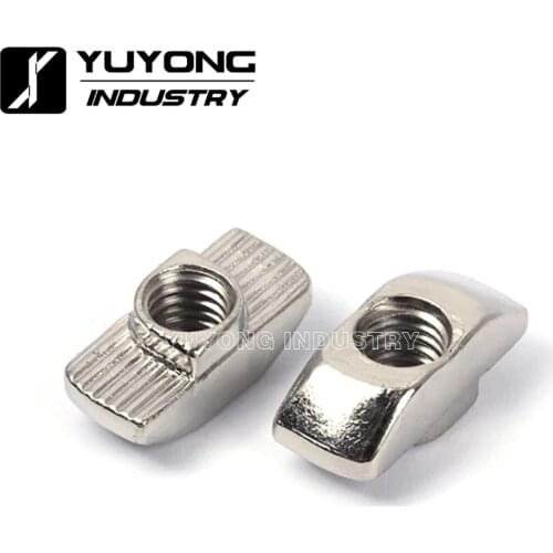 500pcs/lot M3/M4/M5*10*6 for 20 Series Slot T-nut Sliding T Nut Hammer Drop In Nut Fasten Connector 2020 Aluminum Extrusion