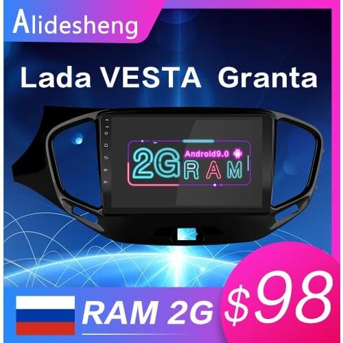 2G RAM Android 9.0 Car DVD Multimedia Player For LADA Vesta ВАЗ Granta Cross Sport 2015-2019 2Din Car Radio GPS Navigation
