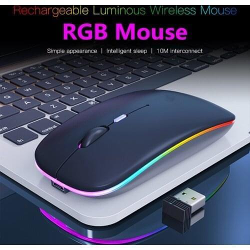 RGB Wireless Mouse Bluetooth Rechargeable Mouse Wireless Computer Silent Mause Ergonomic Mouse USB Optical Mice For PC laptop