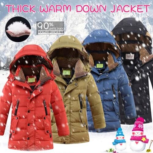 Childrens Clothing Winter Warm Unisex Coat Jackets Kids Girls' Boys' Hooded Down Coats Jackets Solid Puffers Outerwe