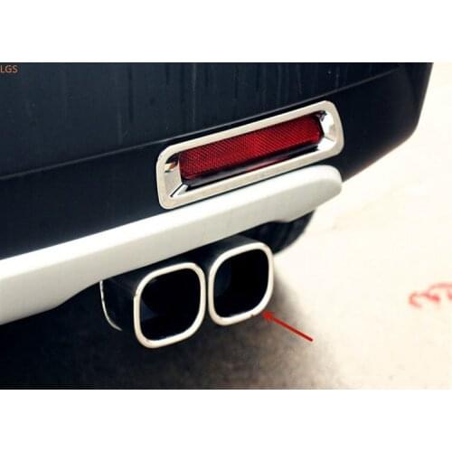 For Suzuki vitara 2016-2018 stainless steel Tail pipes exhaust pipe decoration piece protection decoration car accessories