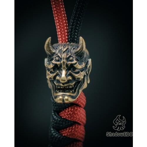 EDC Tibetan Silver Knife Beads A Pendant Paracord Outdoor DIY Decorations Tibetan Silver Camping Gear EDC Tools