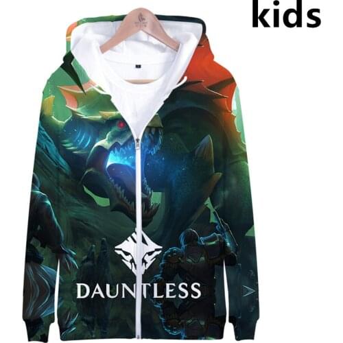 3 To 14 Years Kids Hoodies Game DAUNTLESS 3d Print Hoodie Sweatshirt Boys Girls Harajuku Streetwear Jacket Coat Children Clothes