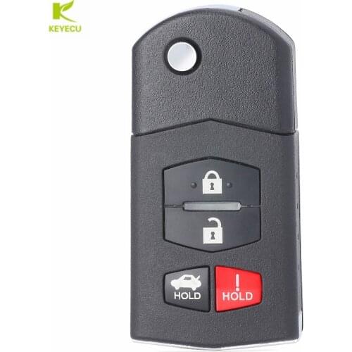 KEYECU 4 Button Replacement Flip Remote Key FOB 315MHz 4D63 Chip for Mazda 3 5 6 RX8 CX-7 CX-9 MX-5 Miata RX-8 (662F-SKE12501)