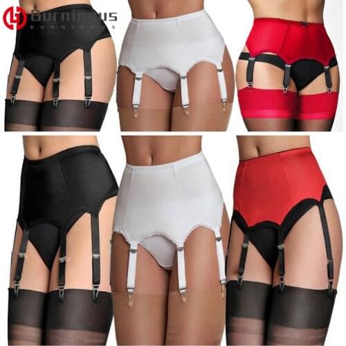 Burningus Lace Garter Plus Size Jaretelles Sexy Wedding High Waist Night Club Suspenders Women Lingerie Garet Belt