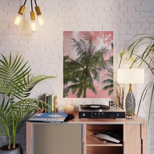 Modular Pictures Canvas Pink Paradise Tree Fig Green Gift Prints Painting Wall Art Poster Home For Living Room Decoration Frame