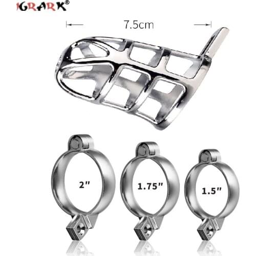 Stainless Steel Male Penis Cock Ring Chastity Cage Belt Lock Device Bdsm Bondage Restraint Sex Toys For Men 18+ Adults Games