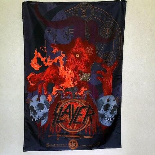 Heavy Metal Music Poster Wall Hanging Rock Band Reggae Hip Hop Banner Flag Tapestry Concert Music Festival Party Home Decor B2