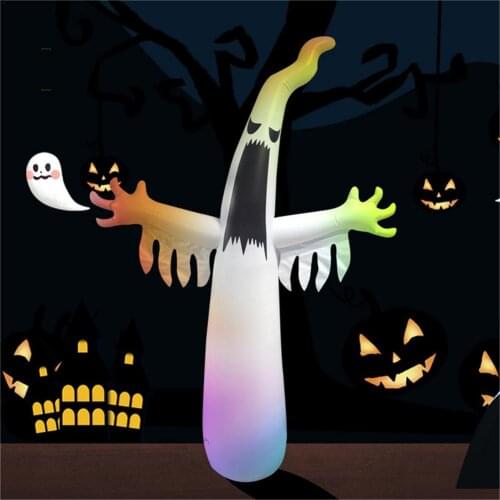 Halloween Inflatable Scary Ghost Tumbler LED Light Outdoor Party Halloween Decor Prop Halloween Inflatable Ghost