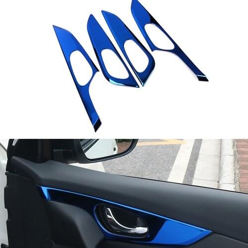 Stainless Steel For Qashqai j11 2016 2017 2018 2019 Car Interior Door Handle Button Cover trim Sticker Accessories car styling