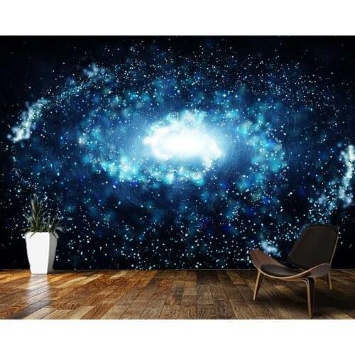 Papel de parede Beautiful galaxy night starry sky 3d wallpaper,living room tv wall bedroom wall papers home decor bar mural