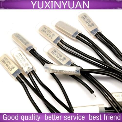 Temperature control switch KSD9700 105 degrees normally closed thermal protector/temperature controller 5 a/250 v 10pcs/lot