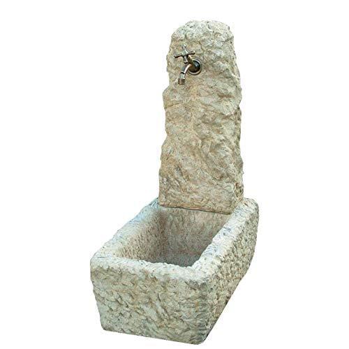 Bonfante drinking fountain in stone veneer Atlanta Tuff