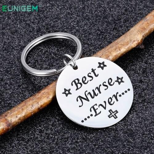 Nurse Graduation Keyring Gift Nurse Keychain for Men Women Kids Mom -Best Nurse Ever-Nurse Graduation Gifts Nurses Week Pendant