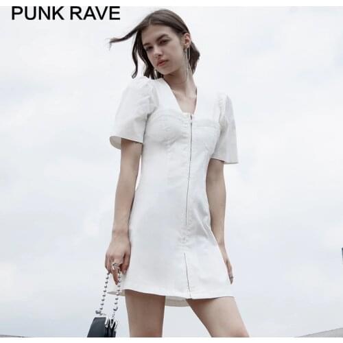Белые летние платья PUNK RAVE China At AliExpress