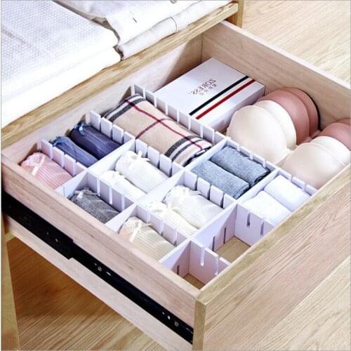 DIY bedroom Drawer Storage Boxes Underwear Closet Drawer Divider Lidded Closet drawer organizer Storage Box For Ties Socks Bra
